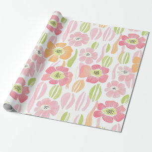 Papel De Presente Floral Retro Pastel (1)