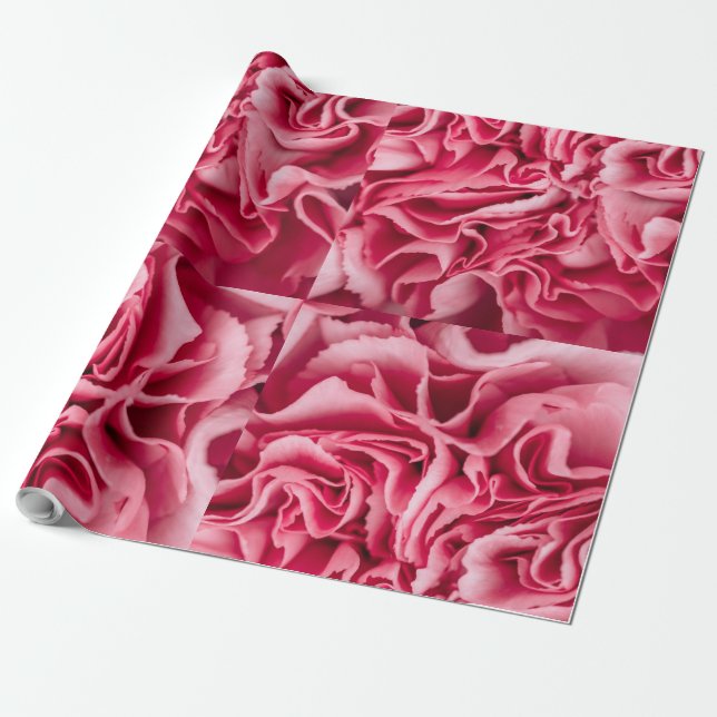 Papel De Presente Floral Rosa (Desenrolado)