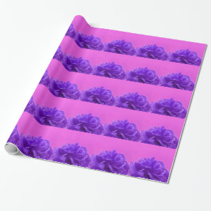 Papel De Presente Floral Roxo Elegante