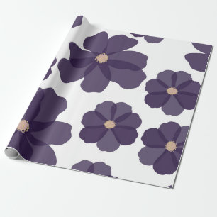 Papel De Presente Floral seamless pattern with hand drawn purple cos
