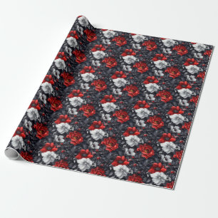 Papel De Presente Floral Sombrio e Mal-humorado