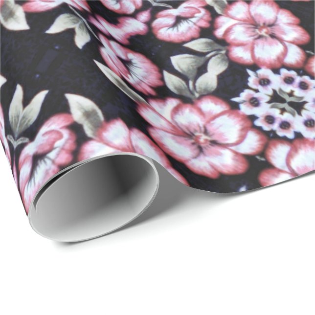 Papel De Presente Floral Tapeçaria (Ponta do rolo)