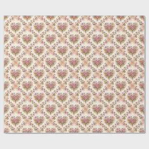 Papel de Presente Floral Violeta Aquarela Romântic