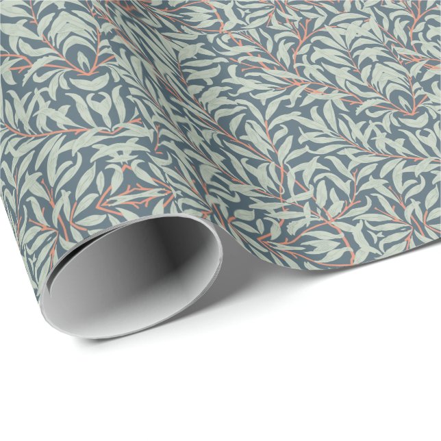 Papel De Presente Floral William Morris Pattern. (Ponta do rolo)