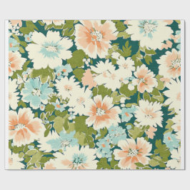 Papel De Presente Floral Wrap Elegance