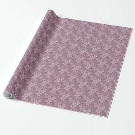 Papel De Presente Floreando Folha Silhuettes Gentle Serenity Plum