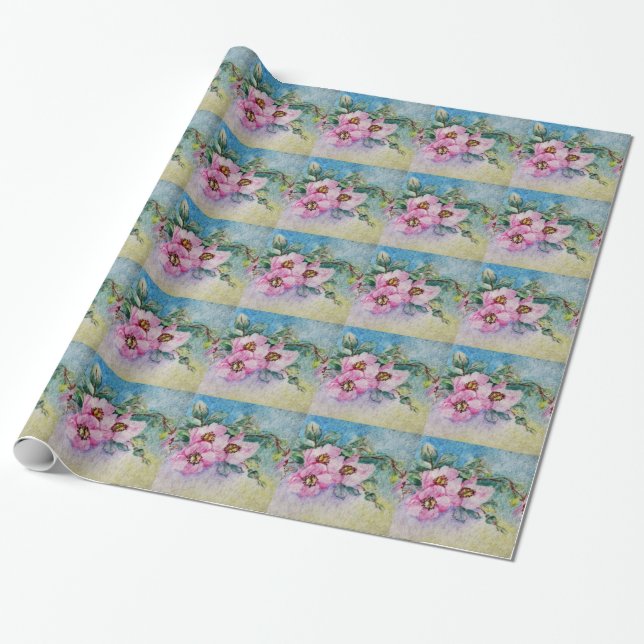 Papel De Presente Flores (Desenrolado)