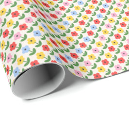 Papel De Presente Flores
