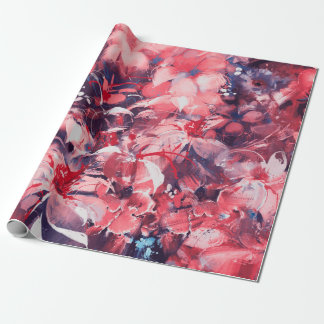 Papel De Presente flores abstrato sem costura, estilo de pintura a ó