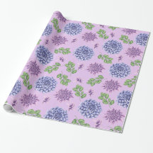 Flores Azuis e Roxas em Lavanda