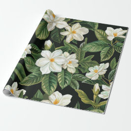 Papel De Presente Flores brancas de jardinagem