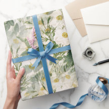 Flores brancas e verdes românticas