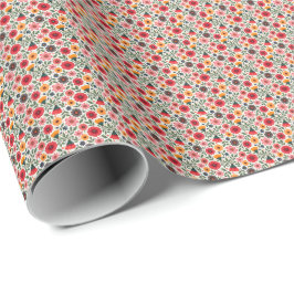 Papel De Presente Flores Brilhantes de Verão