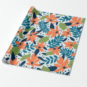 Papel De Presente Flores Coloridas Natureza Cuta