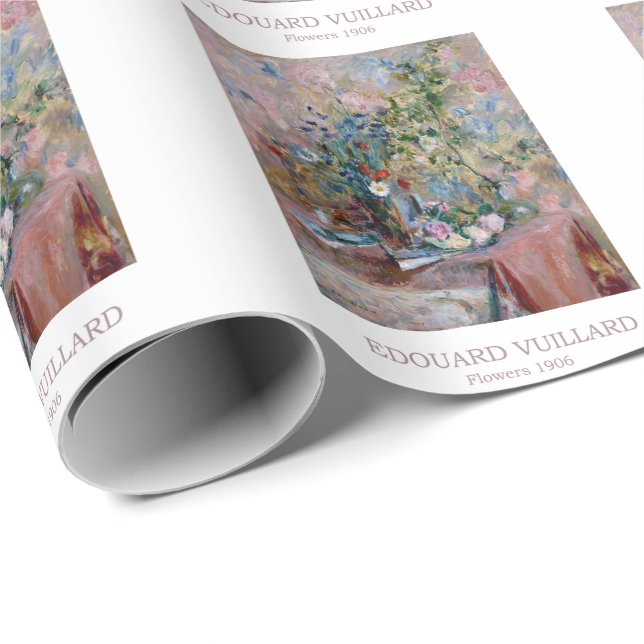 Papel De Presente Flores de 1906 por Edouard Vuillard (Ponta do rolo)