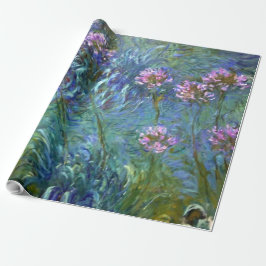 Papel De Presente Flores de Belas Artes Artísticas por Monet