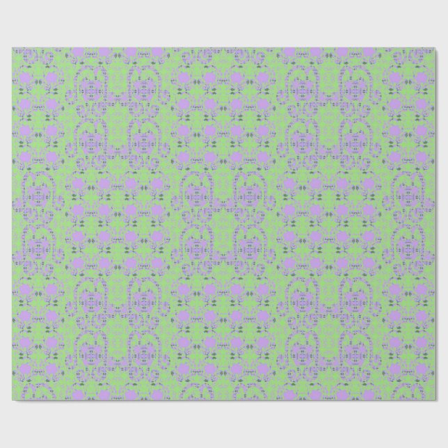 Papel De Presente Flores de Bulbo e Flores de Xícara com Galhos (Aberto)