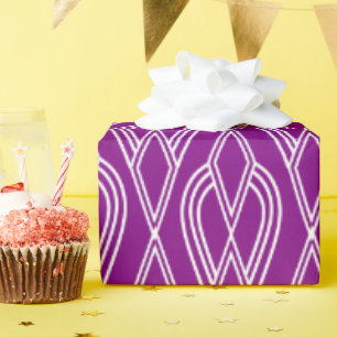 Papel De Presente Flores de Deco de Arte Roxa