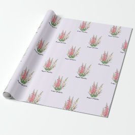Papel De Presente Flores de Gladíolo de Agosto