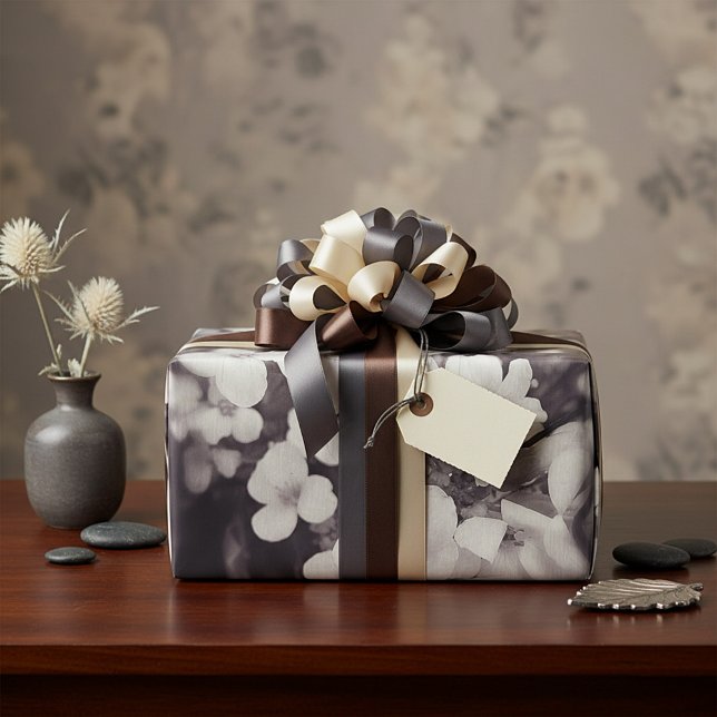 Papel De Presente Flores de lavanda clara (Criador carregado)