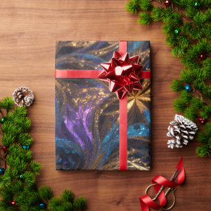 Papel De Presente Flores De Mandelbrot Pat Personalizado Retrocolori