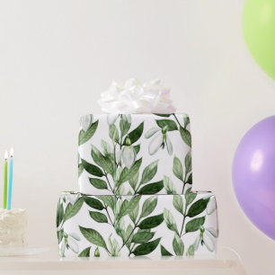 Papel De Presente Flores de Mola de Aquarela