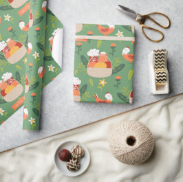 Papel De Presente Flores de mola dos felzs pascoa