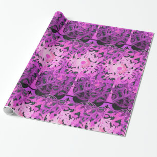 PAPEL DE PRESENTE FLORES DE PINK FUCHSIA