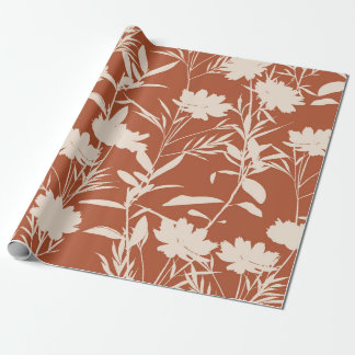 Papel De Presente Flores de prados de prados retrorreflectores padrã