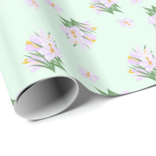 Papel De Presente Flores de primavera crocos