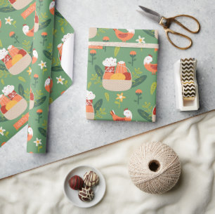 Papel De Presente Flores de primavera dos Felzs pascoa