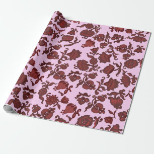 Papel De Presente Flores de Promoção Boho Chic Floral Menina Boêmia