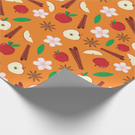 Papel De Presente Flores De Sangue, Anis Estrelado, Cinnamon Caiu Se