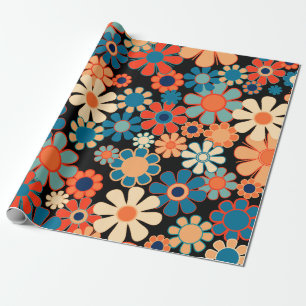 Papel De Presente Flores De Vintagem De Jardim Floral Retro Sem Cost