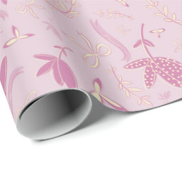 Papel De Presente Flores e Arcos cor-de-rosa deliciosos