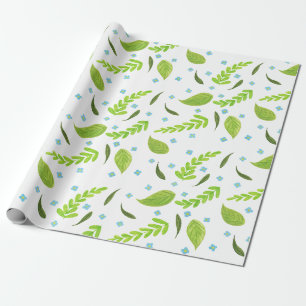 Papel De Presente flores e folhagem