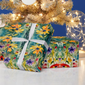 Papel De Presente Flores e Rosas adoráveis