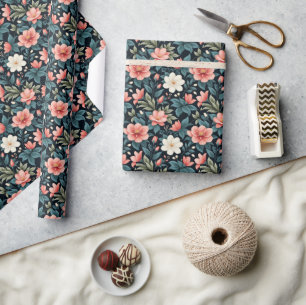Papel De Presente Flores elegantes,