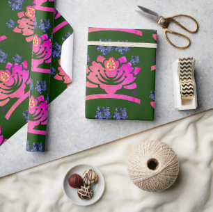 Papel De Presente flores fantásticas