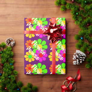 Papel De Presente Flores Groovy de flower power
