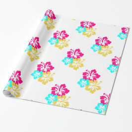 Papel De Presente Flores havaianas do hibiscus