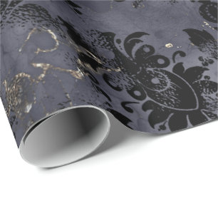 Papel De Presente Flores Negras Grafite Sepia Grungy Ink Shabby