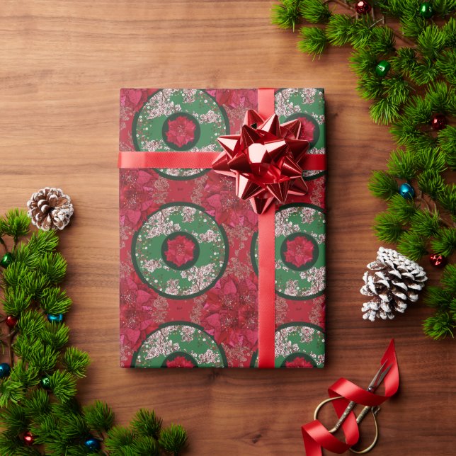 Papel De Presente Flores para o Natal (Presente de Natal)