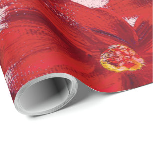 Papel De Presente Flores Pintadas Qualquer Cor