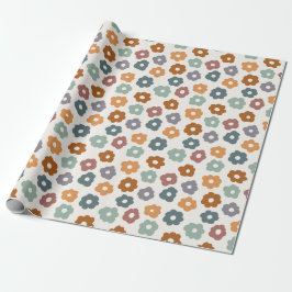 Papel De Presente Flores Retrô Fofas
