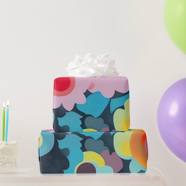 Papel De Presente Flores retrorreflectoras (Presentes para festas)