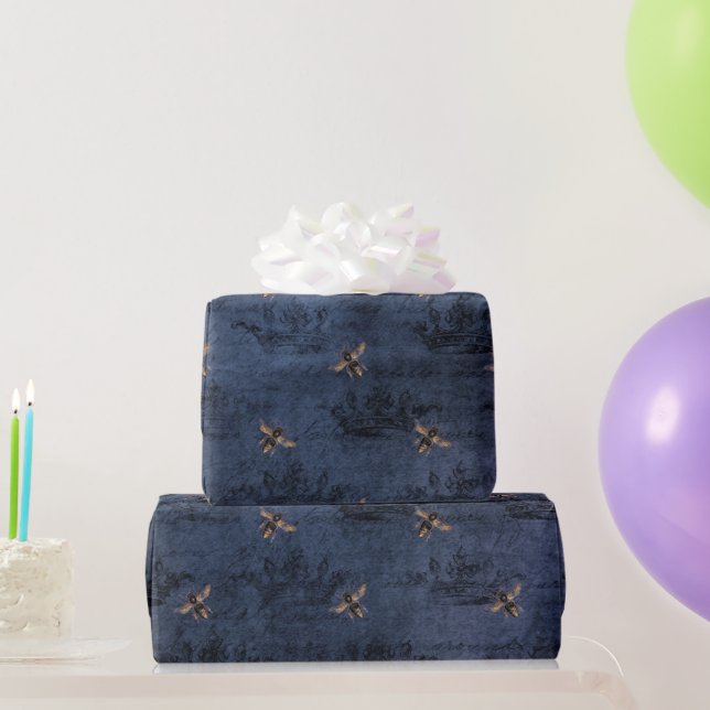 Papel De Presente Flores Românticas De Abelhas Românticas (Presentes para festas)