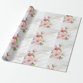 Papel De Presente flores rosa
