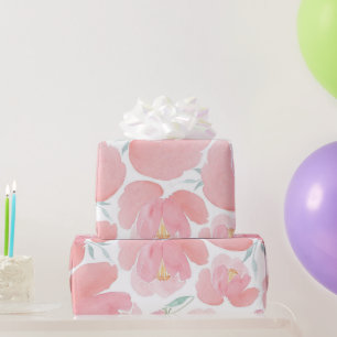 Papel De Presente Flores rosa pastel elegantes