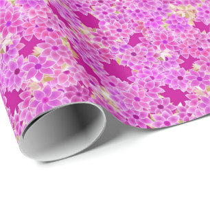 Papel De Presente Flores roxas, lavandas e ameixas, fundo de ameixa